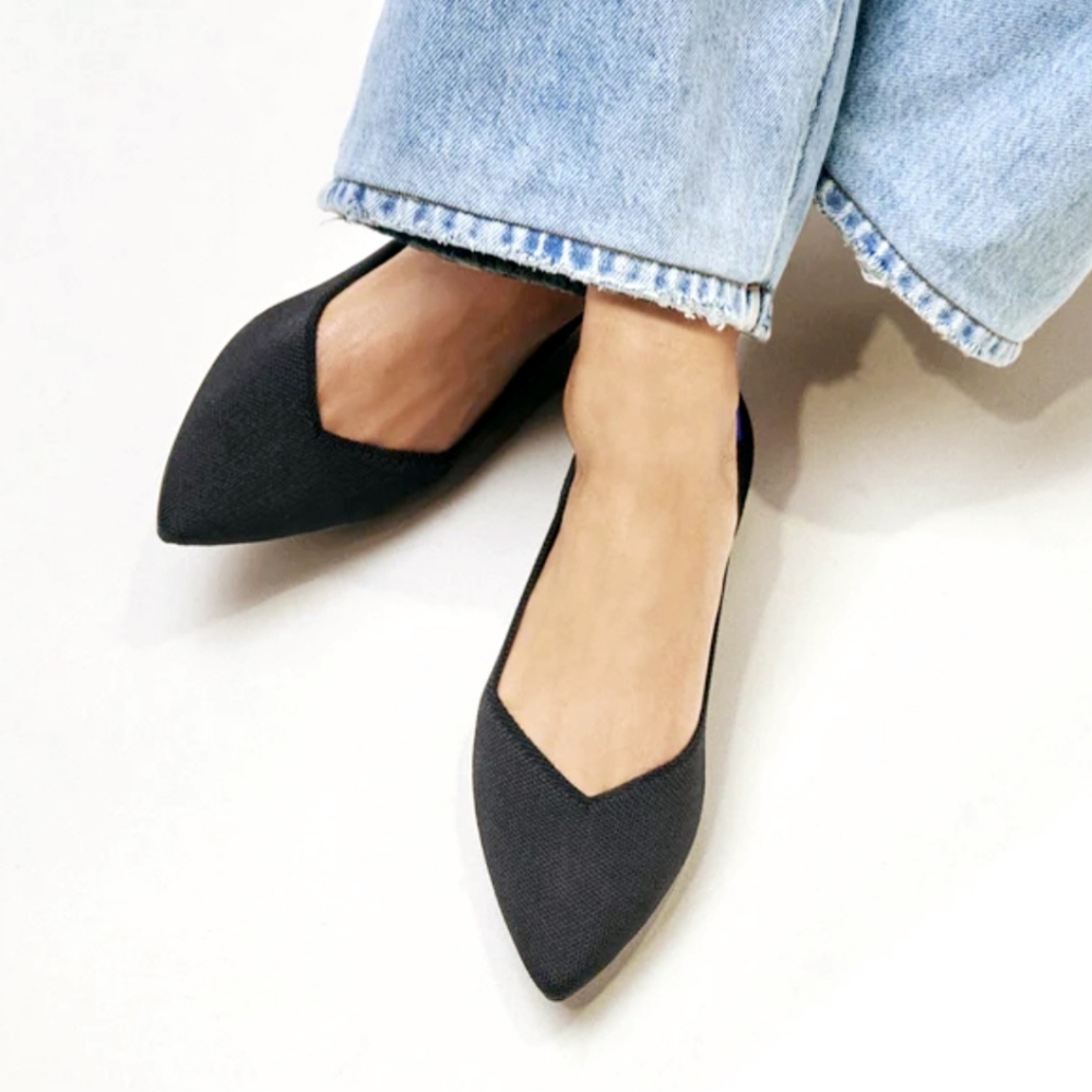 Rothy's The Point Flats Black Size 8.5 Women's